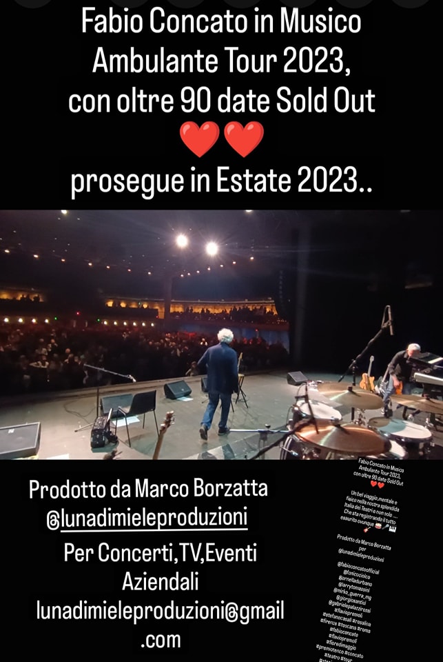 Fabio Concato & Musico Ambulante Tour 2023, con oltre 90 date Sold Out prosegue in Estate