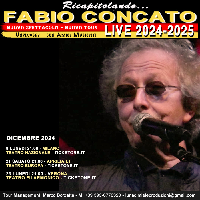 Ricapitolando... Fabio Concato: appuntamenti live Dicembre 2024